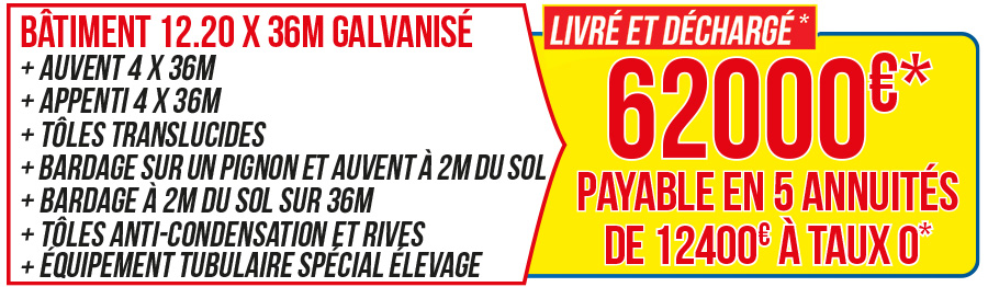 prix bâtiment elevage