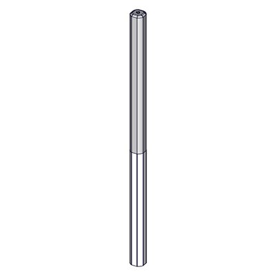 Poteau thermolaqué Trèfle nu Ø140mm 2,43m