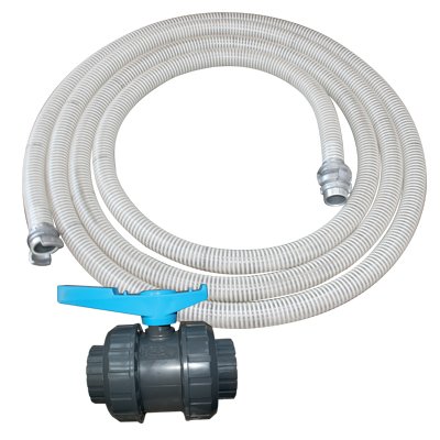 Vanne pour cuve 65mm (pour cuve de 6500L) + tuyau 8 mètres + 3 raccords