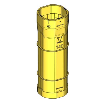 Fourreau Trèfle Jaune Ø140mm complet