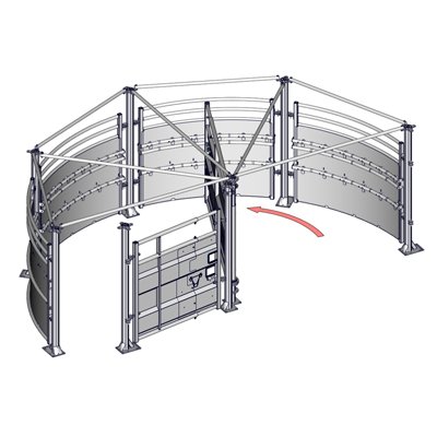 Demi-corral de contention complet anti-horaire sur platine V2
