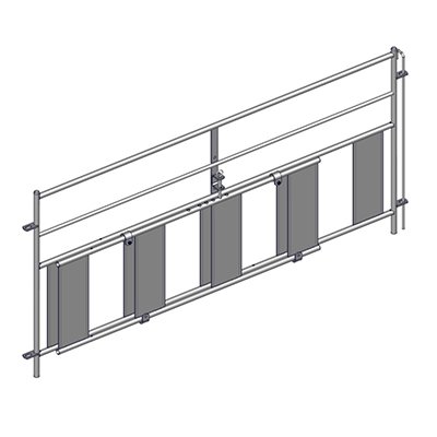 Claie ovin 7 lisses H.1m L.2m passage agneau avec broche