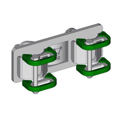 Demi-bride ronde double Surlock Ø102mm