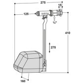Flotteur masterflow à levier prolongé (pour abreuvoir 100.6181)