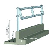 Panneau d'engraissement deux tubes 5m