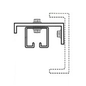 Kit support simple rail sur poutrelle sans UPN (pour porte de 5,06m de large)