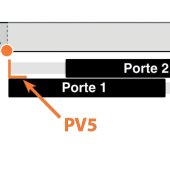 Accessoire d'obturation pour deux portes (fixation porte) en élément de 2,10 mètres