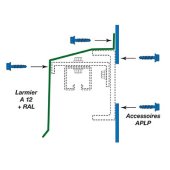 Kit support simple rail sur poteau (pour porte de 3,06m de large)